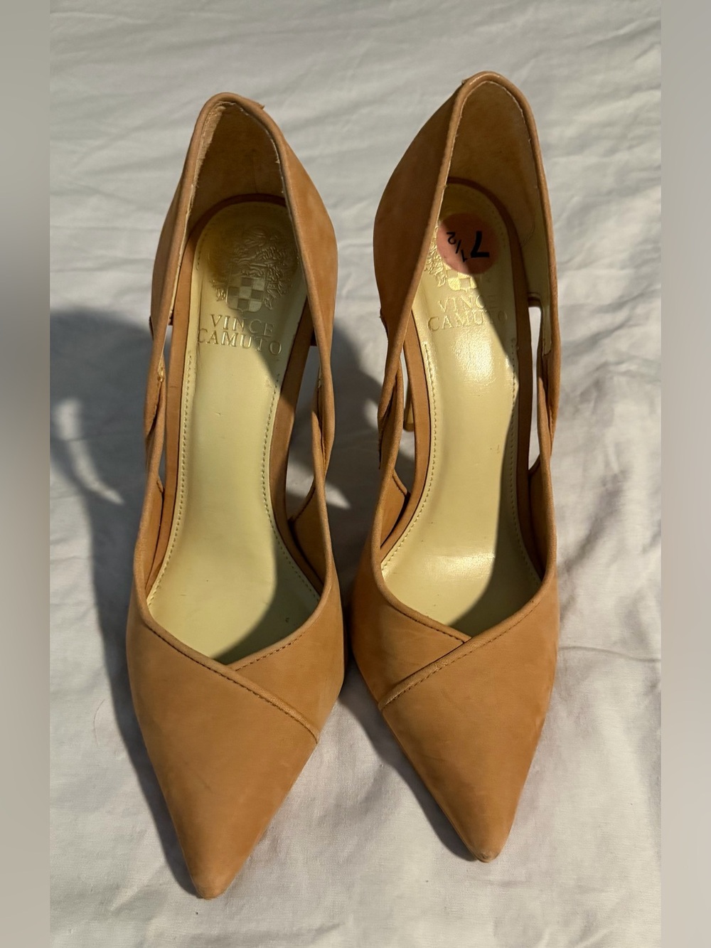 Vince Camuto Nude/Tan Pointed Toe Slingback Pumps